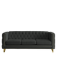 Velvet Tufted Square Arm Couch with Metal Legs - 2PCS