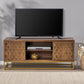 Walnut & Gold TV Stand For up to 53" TV's