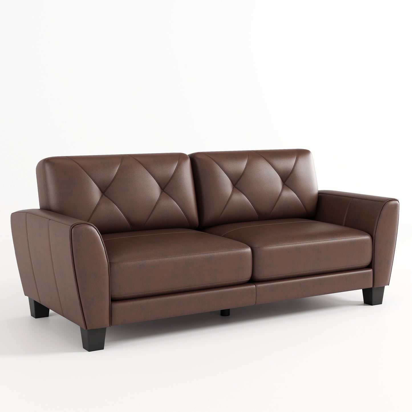 Genuine Leather Two-Over-Two Sofa