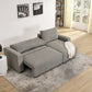 Modular 3 Seater Sofa Bed With Storage, Grey