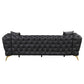 Black Tufted 3 Seater Sofa Sofa