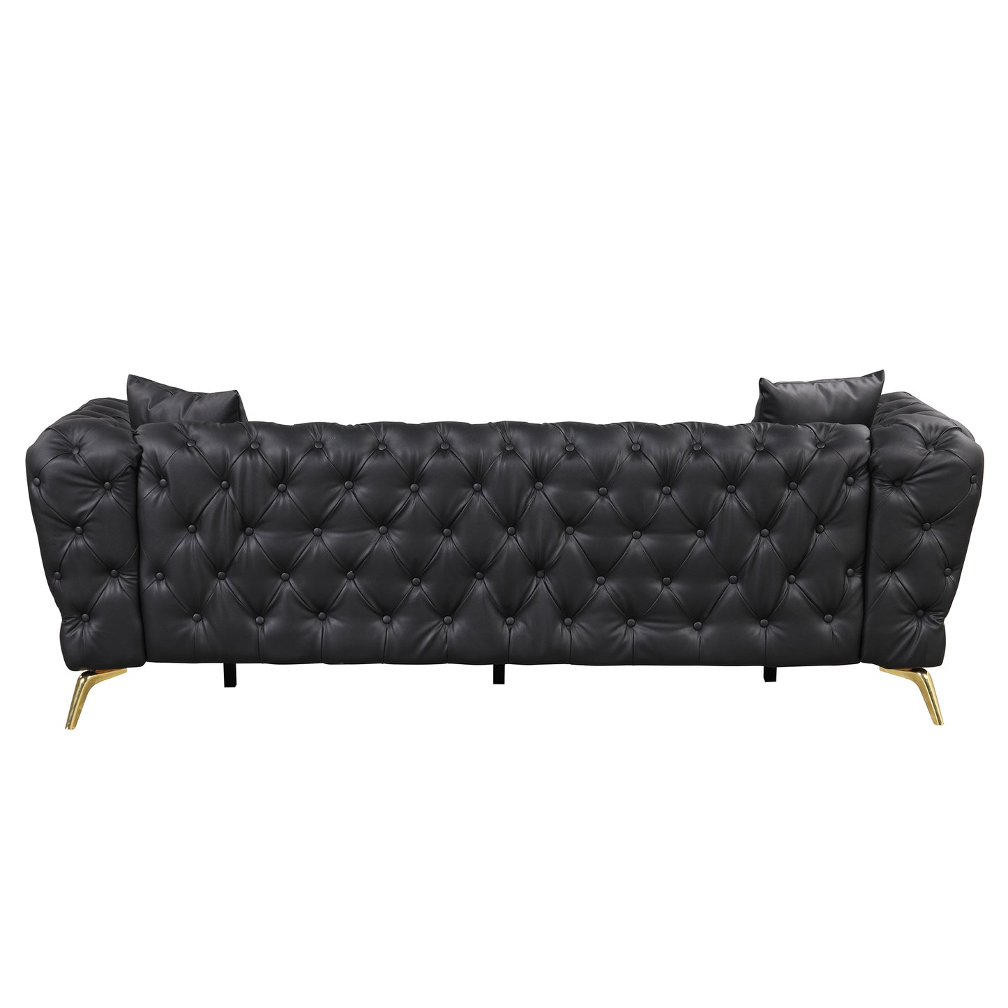 Black Tufted 3 Seater Sofa Sofa