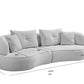 Curved Modular Sofa - 4-seat