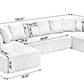 Corduroy L-Shaped Modular Sectional Sofa with Chaise