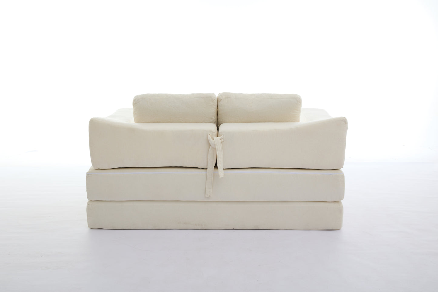 Modern Minimalist Fold-Out Sofa Bed with Removable Backrest