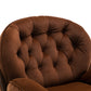 Rustic Accent Chair with Ottoman (Brown)