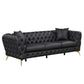 Black Tufted 3 Seater Sofa Sofa