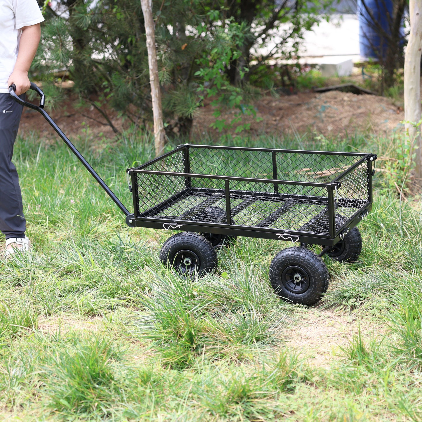 Wagon Cart Garden cart trucks make it easier to transport firewood TC1840BKG