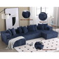 Corduroy L-Shaped Modular Sectional Sofa with Chaise