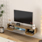 Floating Wall Mounted TV Shelf with LED lights & Power Outlet for up to 65" TV's