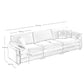 3-Seater Sofa with 2 Arm Pillows