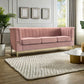 Velvet, 3-Seater Sofa Couch with Golden Metal Legs