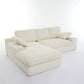 L Shaped 2 - Piece Corduroy Sectional