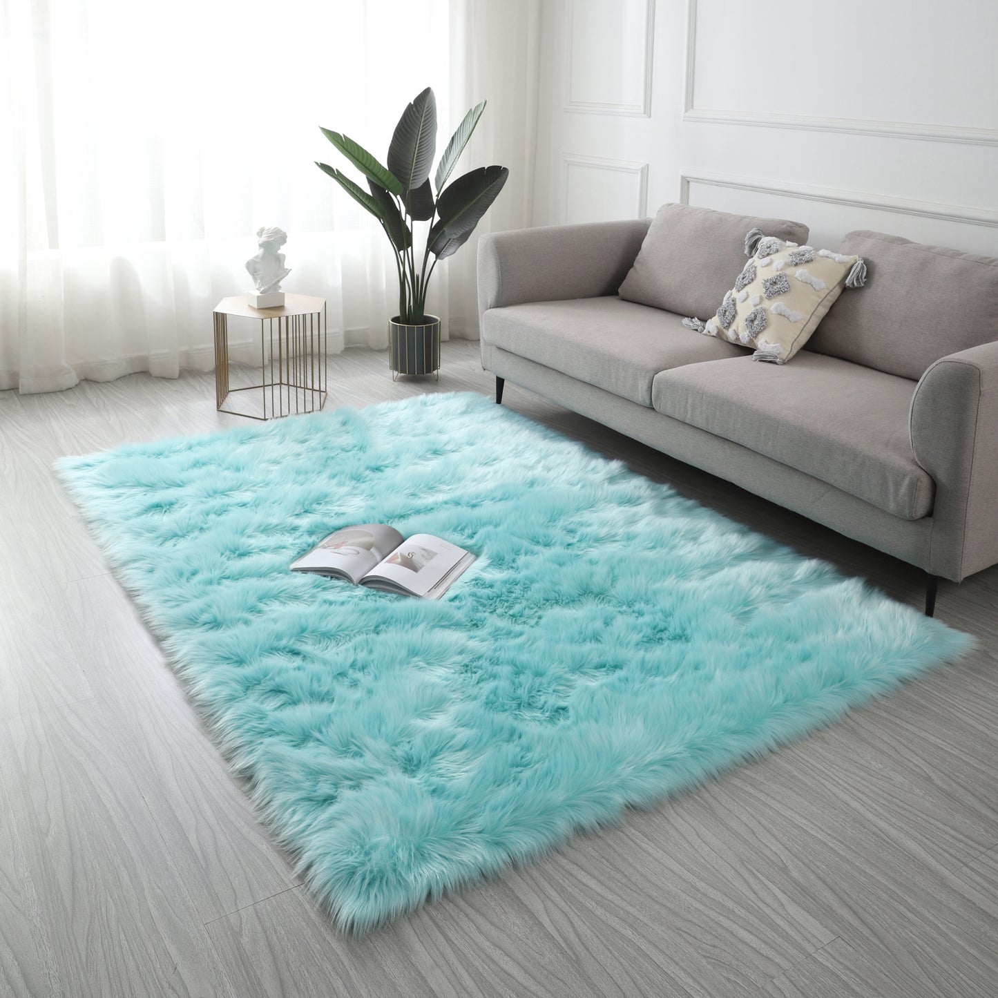 Ultra Soft Fluffy Faux Fur Sheepskin Area Rug