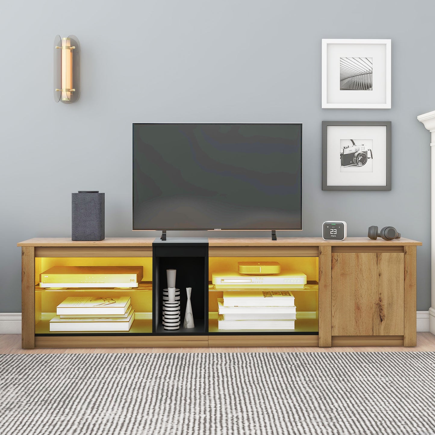 Modern TV Stand with LED Light For up to 80'' TV's