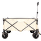 Folding Wagon, Heavy Duty Utility Beach Wagon Cart for Sand with Big Wheels, Adjustable Handle&Drink Holders for Shopping, Camping,Garden and Outdoor