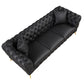 Black Tufted 3 Seater Sofa Sofa