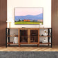 Farmhouse TV Stand For up to 80'' TV's - Metal Open Bookshelf