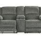 GOALIE 3-PIECE MANUAL RECLINING MODULAR LOVESEAT WITH CONSOLE