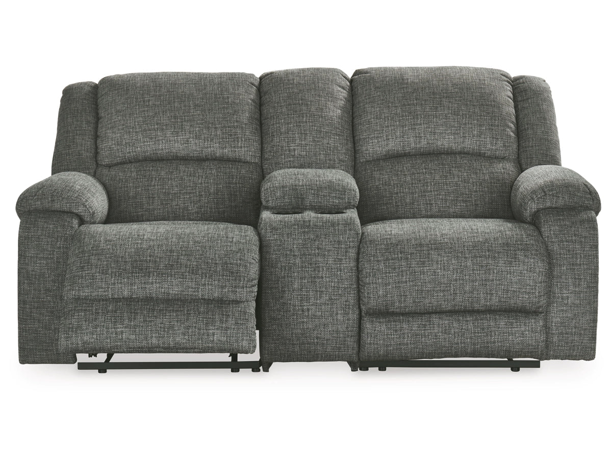 GOALIE 3-PIECE MANUAL RECLINING MODULAR LOVESEAT WITH CONSOLE