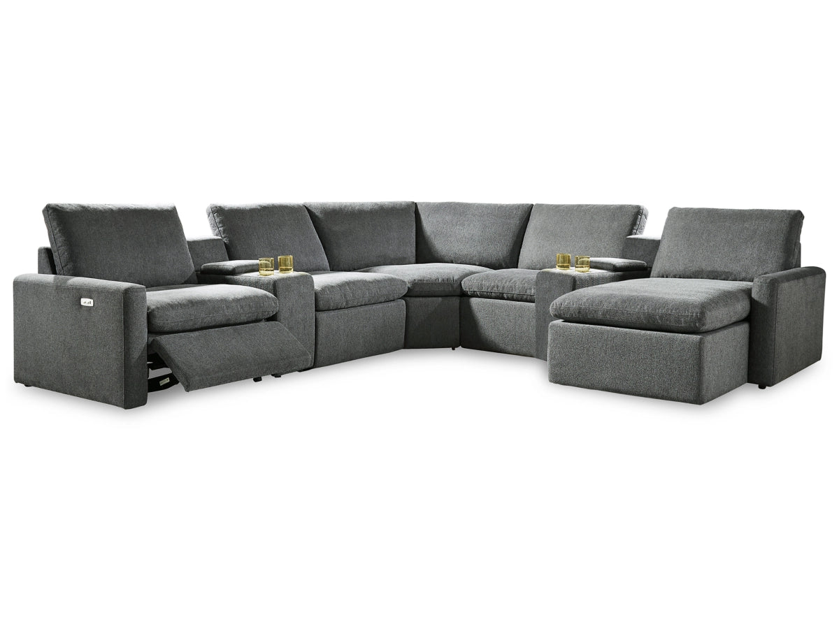 HARTSDALE 7-PIECE POWER RECLINING MODULAR SECTIONAL WITH CONSOLE AND CHAISE