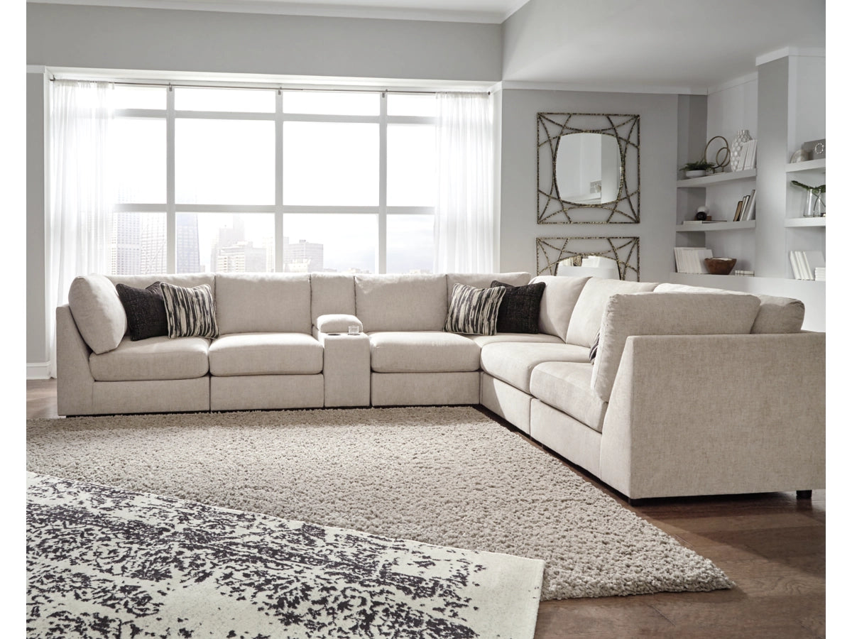 KELLWAY 7-PIECE MODULAR SECTIONAL WITH CONSOLE