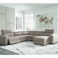 MABTON 5-PIECE DUAL POWER RECLINING MODULAR SECTIONAL