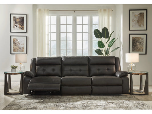 MACKIE PIKE 3-PIECE DUAL POWER LEATHER RECLINING MODULAR SOFA