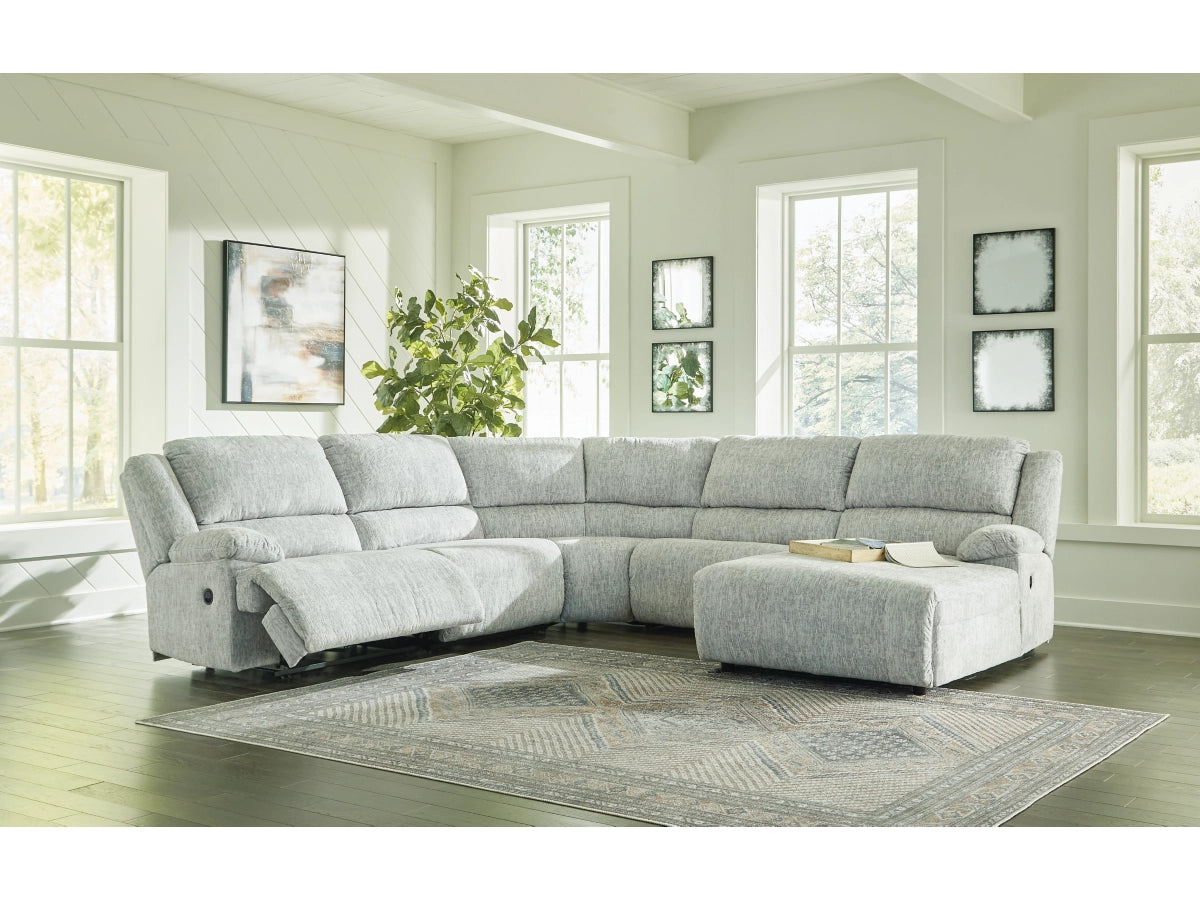 MCCLELLAND 5-PIECE MANUAL RECLINING SECTIONAL WITH CHAISE