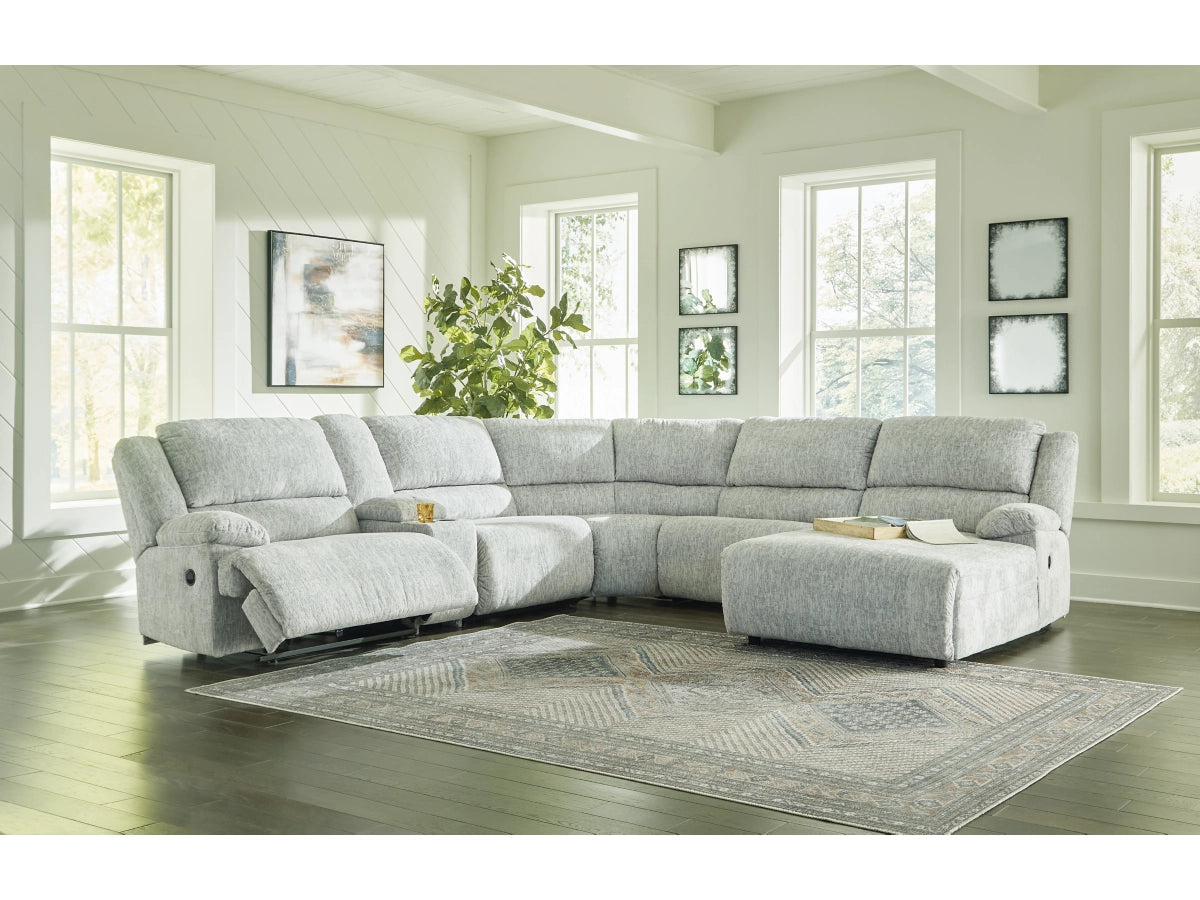 MCCLELLAND 6-PIECE MANUAL RECLINING MODULAR SECTIONAL WITH CHAISE