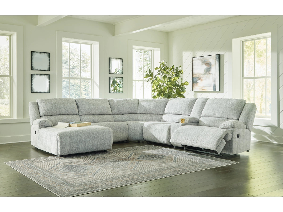 MCCLELLAND 6-PIECE MANUAL RECLINING SECTIONAL WITH CHAISE