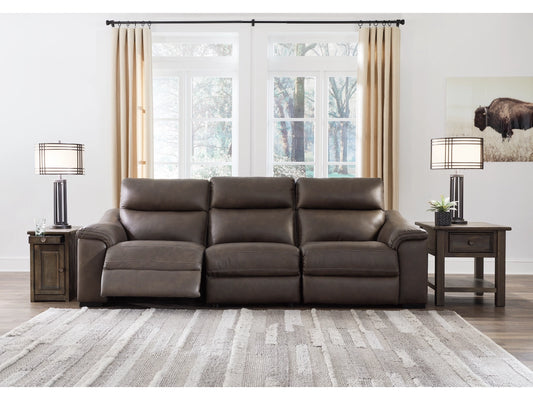 SALVATORE 3-PIECE DUAL POWER LEATHER RECLINING SOFA