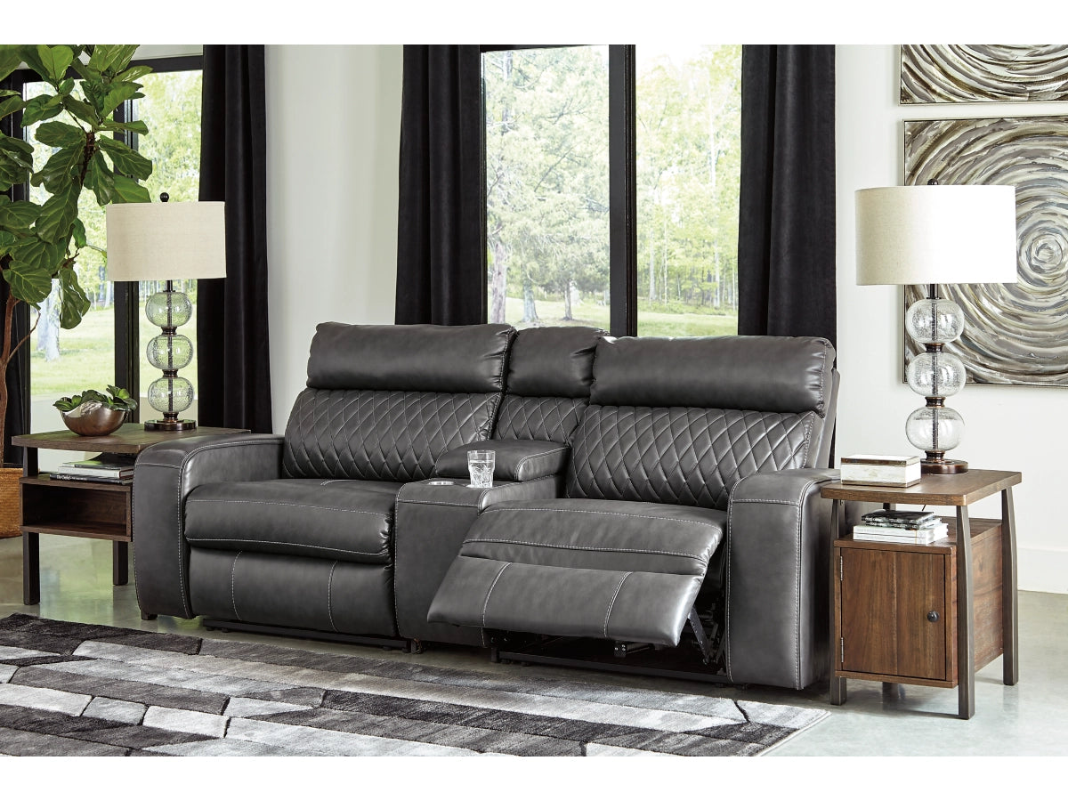 SAMPERSTONE 3-PIECE POWER RECLINING MODULAR LOVESEAT