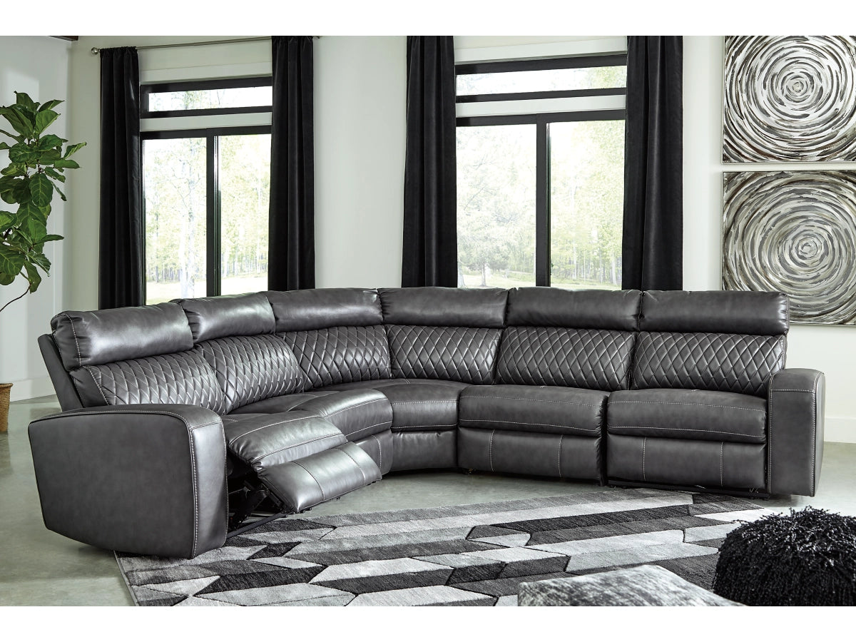 SAMPERSTONE 5-PIECE POWER RECLINING MODULAR SECTIONAL