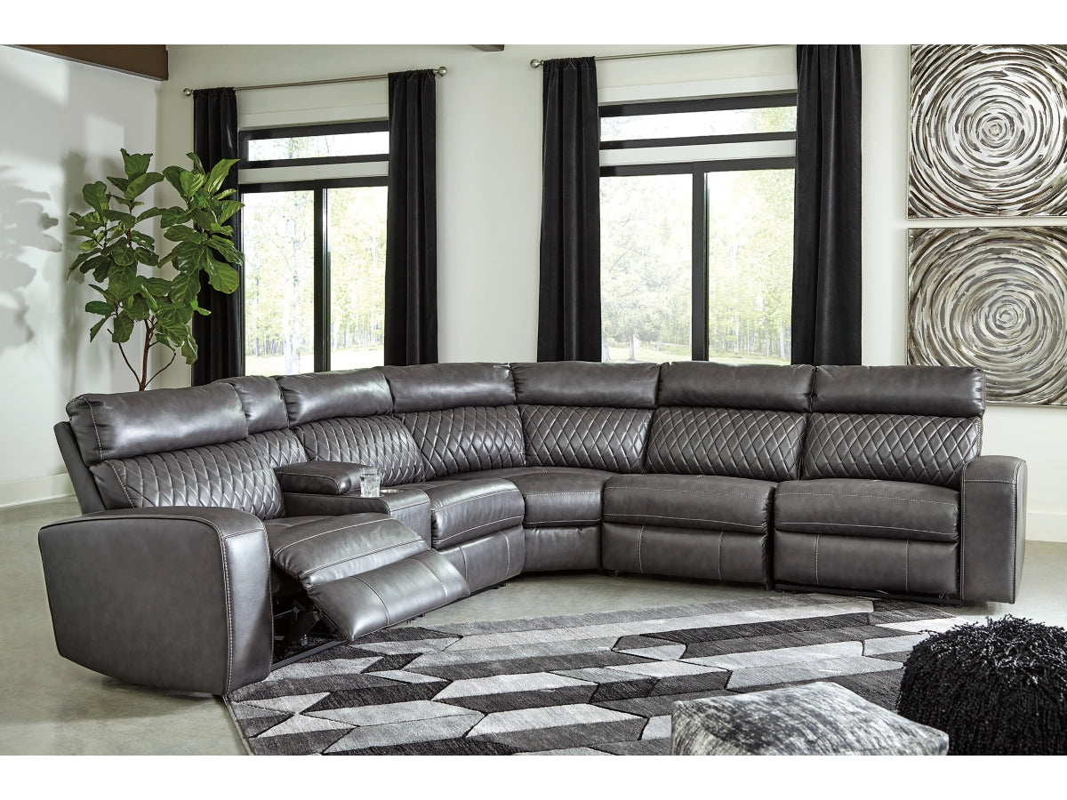 SAMPERSTONE 6-PIECE POWER RECLINING MODULAR SECTIONAL