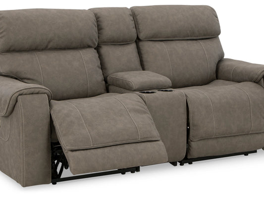 STARBOT 3-PIECE DUAL POWER RECLINING MODULAR LOVESEAT WITH CONSOLE