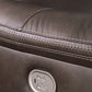 SALVATORE 3-PIECE DUAL POWER LEATHER RECLINING MODULAR LOVESEAT WITH CONSOLE