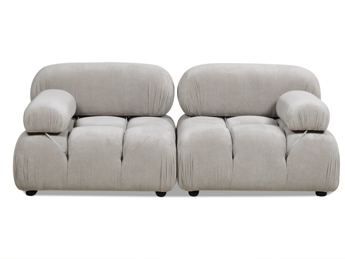 MARCEL BUBBLE CORDUROY MODULAR 2-PIECE LOVESEAT SOFA