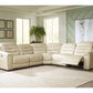 CENTER LINE 5-PIECE DUAL POWER LEATHER MODULAR RECLINING SECTIONAL