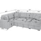 Oversized Corduroy Sectional With USB Charging Ports