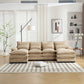 Chenille Fabric Oversized Four-Seater, U-shaped Combination Sofa