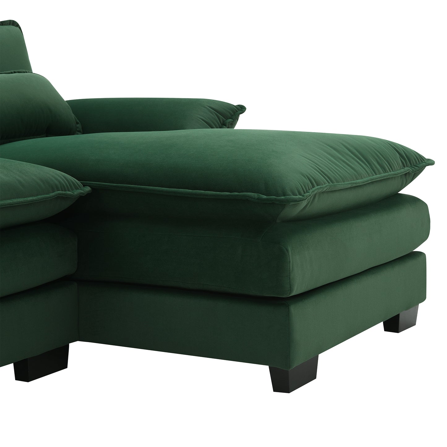 Velvet U-shaped Sectional Sofa