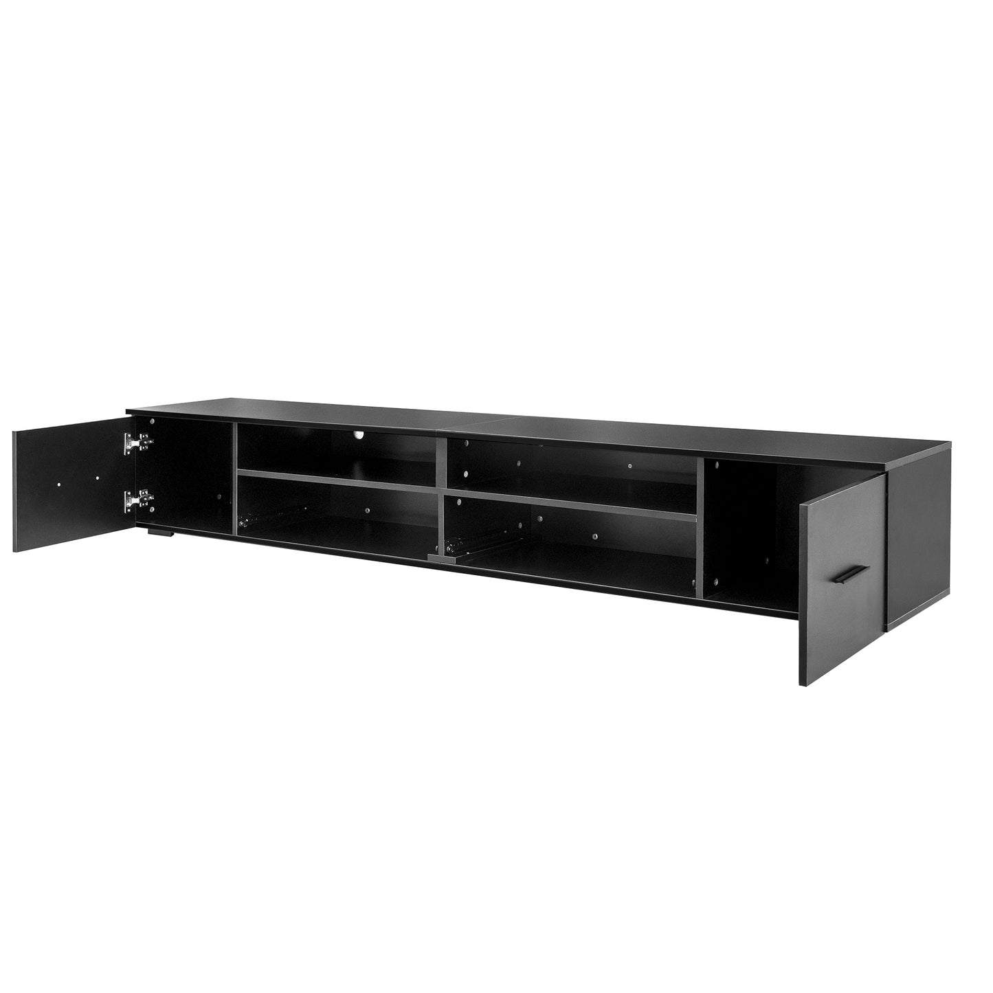 Modern Entertainment Center with LED Lights and Storage For up to 90" TV's