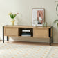 TV cabinet with Variable Color Light Strip & Double Sliding Doors For Storage For up to 50" TV's