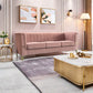 Velvet, 3-Seater Sofa Couch with Golden Metal Legs