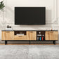 Modern TV Stand with 4 Cabinets & Open Shelves, for up to 80'' TV's