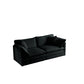 Chenille Fabric Two-Seater Sofa with 1 Footrest