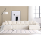 Modular Corduroy U-Sectional Sofa with Lounge Chaise