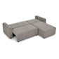 Modular 3 Seater Sofa Bed With Storage, Grey