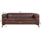 Traditional Square Arm Removable Cushion 3 seater Sofa